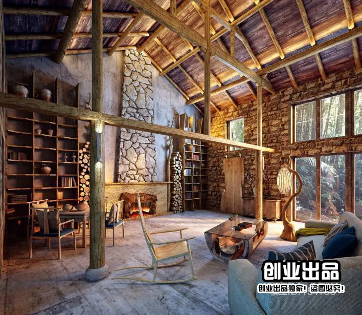 Homestay 3D Interior Scene - 3D Models - 117