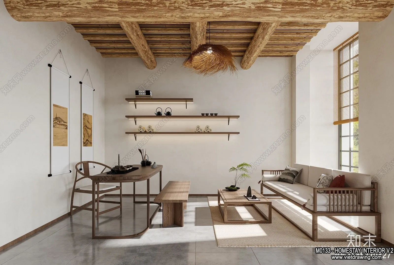 Homestay 3D Interior Scene - 3D Models - 119