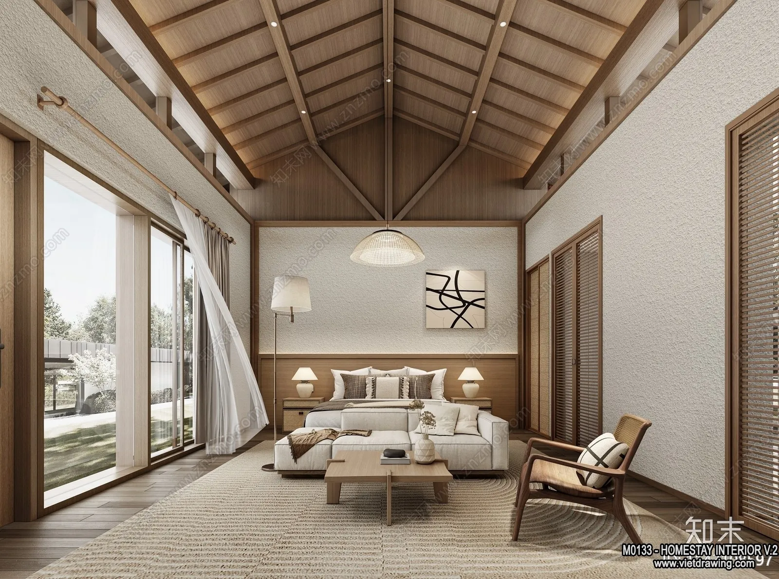 Homestay 3D Interior Scene - 3D Models - 124