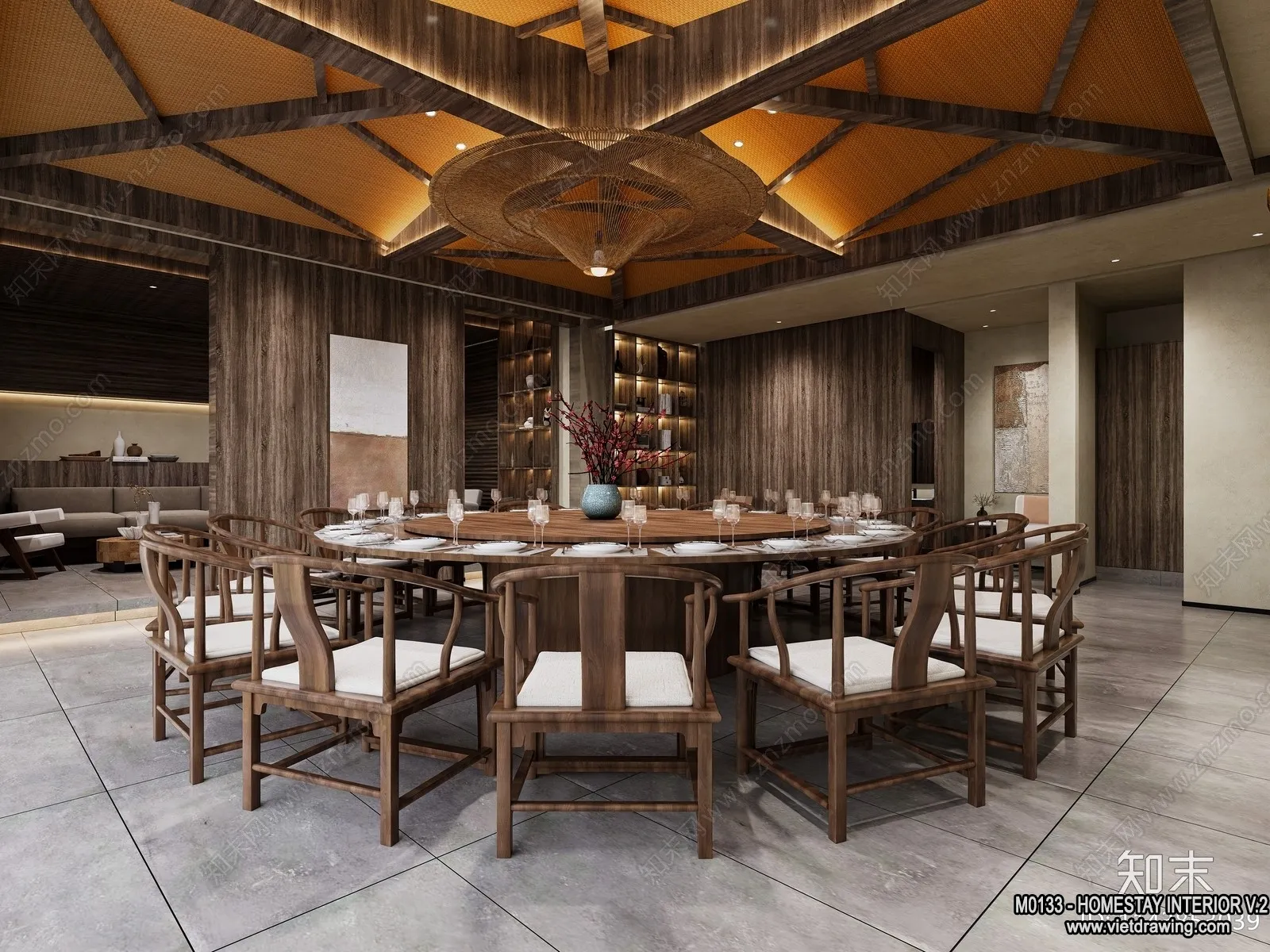 Homestay 3D Interior Scene - 3D Models - 125