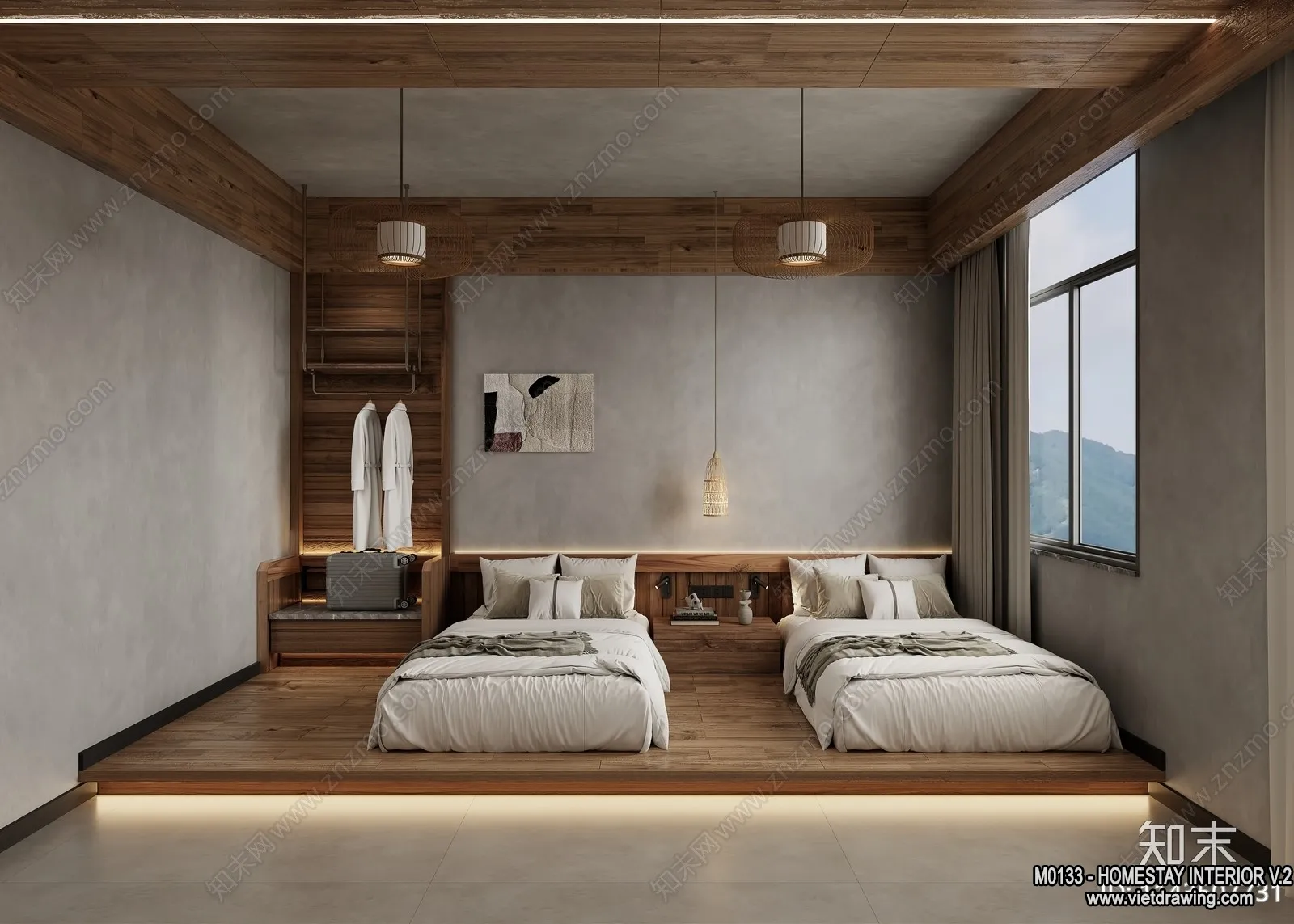 Homestay 3D Interior Scene - 3D Models - 126