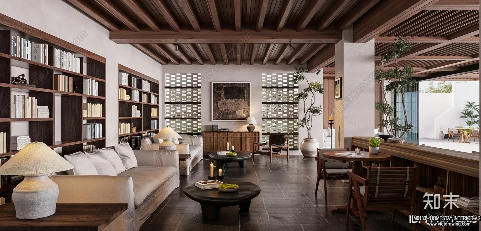 Homestay 3D Interior Scene - 3D Models - 127