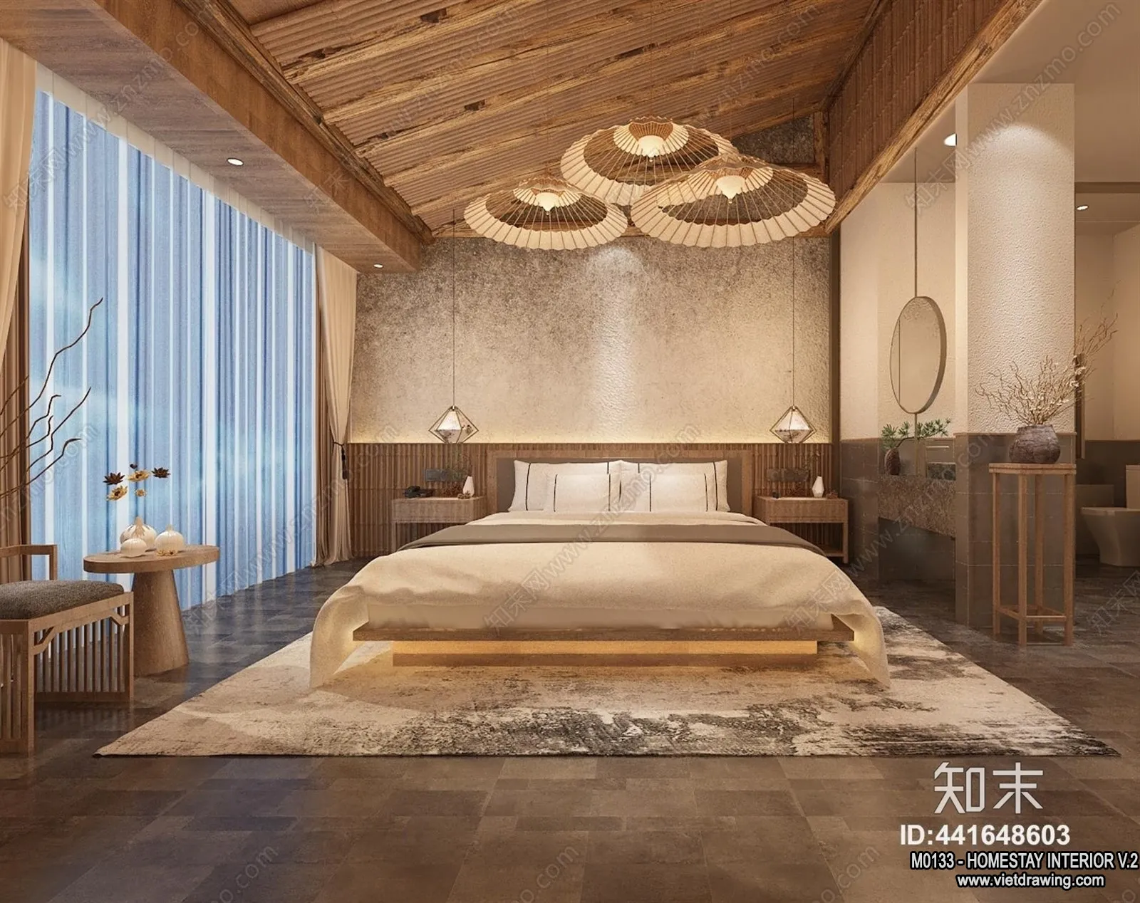 Homestay 3D Interior Scene - 3D Models - 129