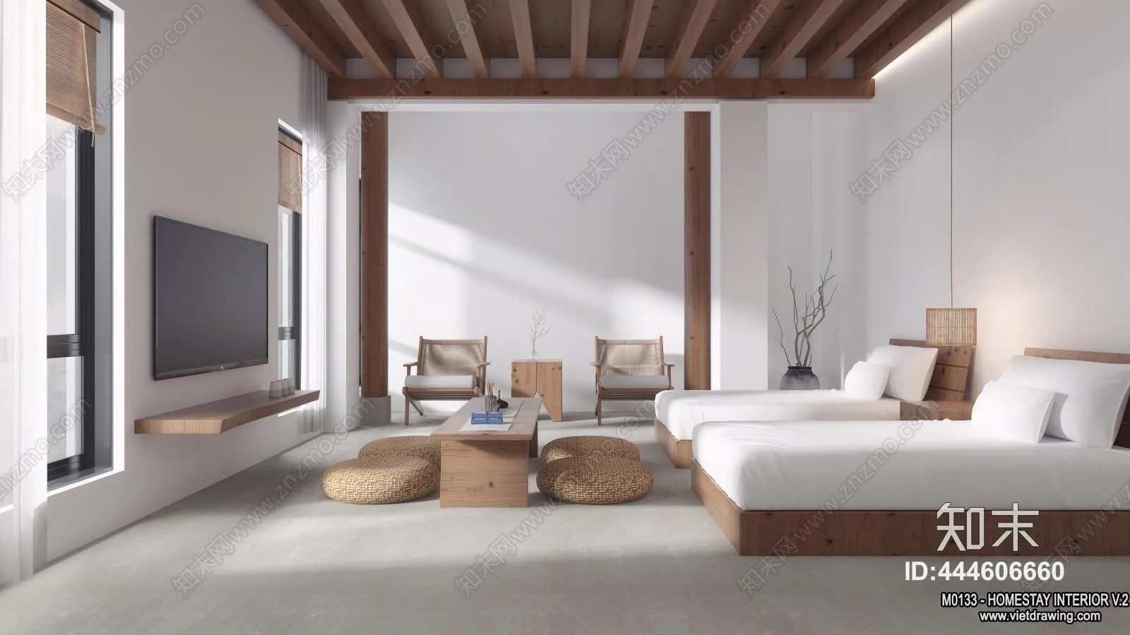 Homestay 3D Interior Scene - 3D Models - 135