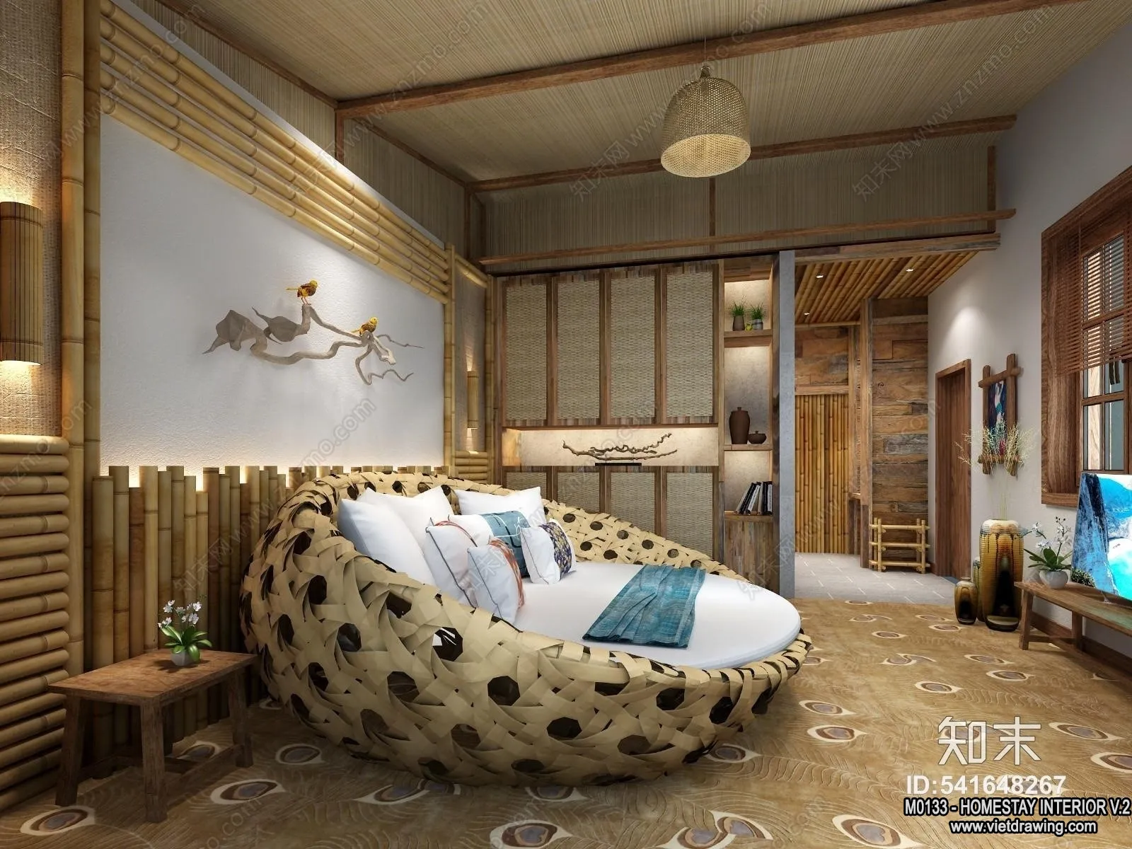 Homestay 3D Interior Scene - 3D Models - 136