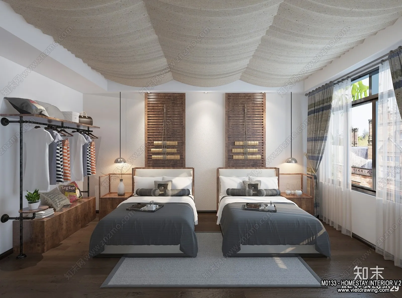 Homestay 3D Interior Scene - 3D Models - 137