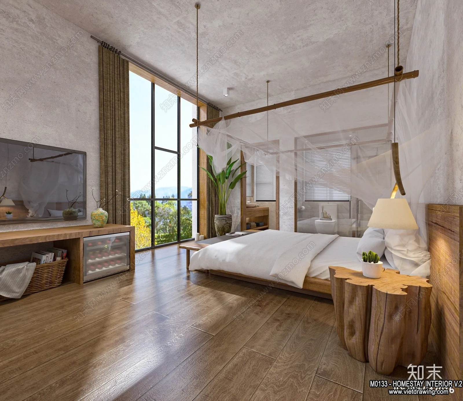 Homestay 3D Interior Scene - 3D Models - 138