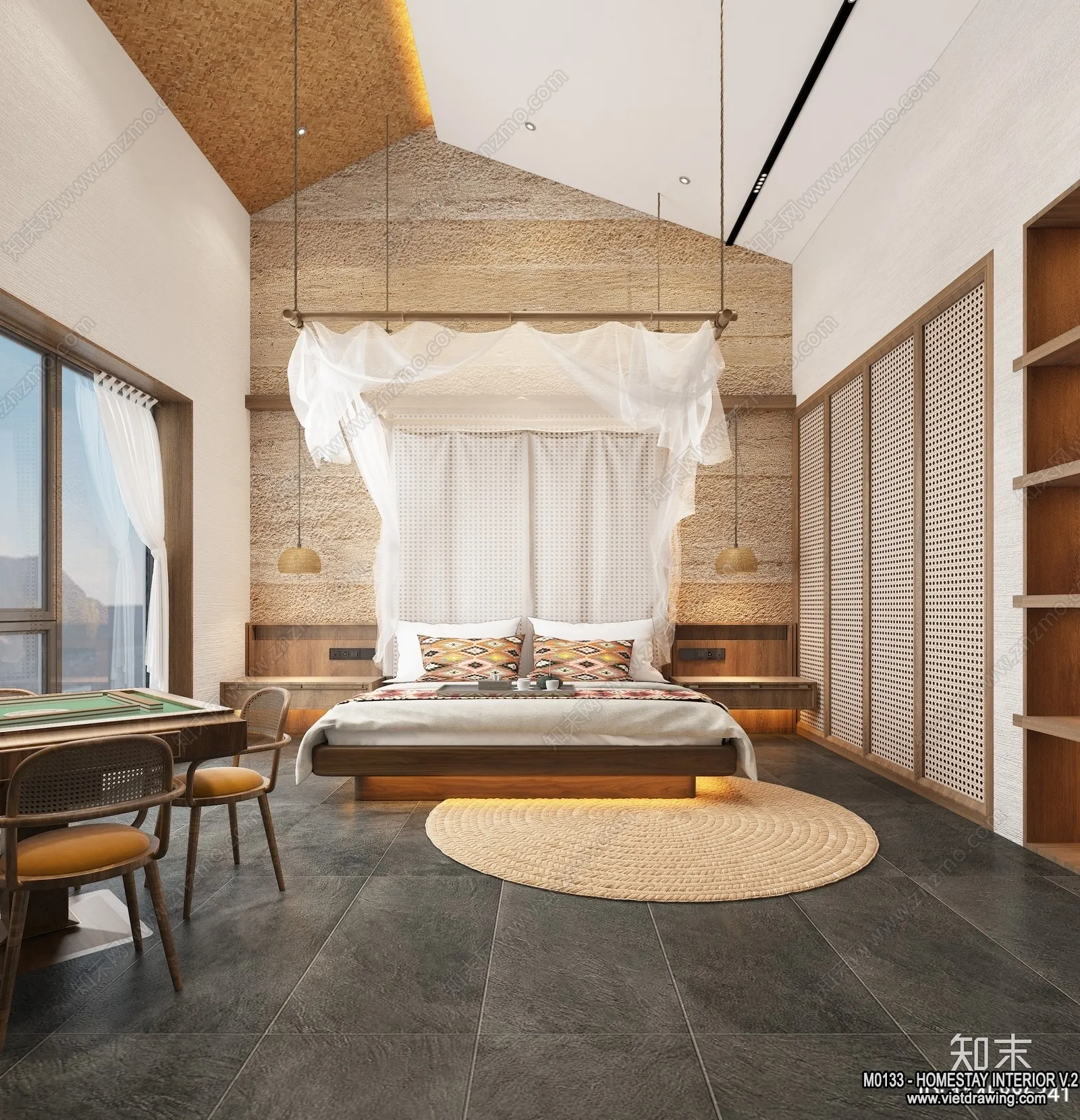 Homestay 3D Interior Scene - 3D Models - 139