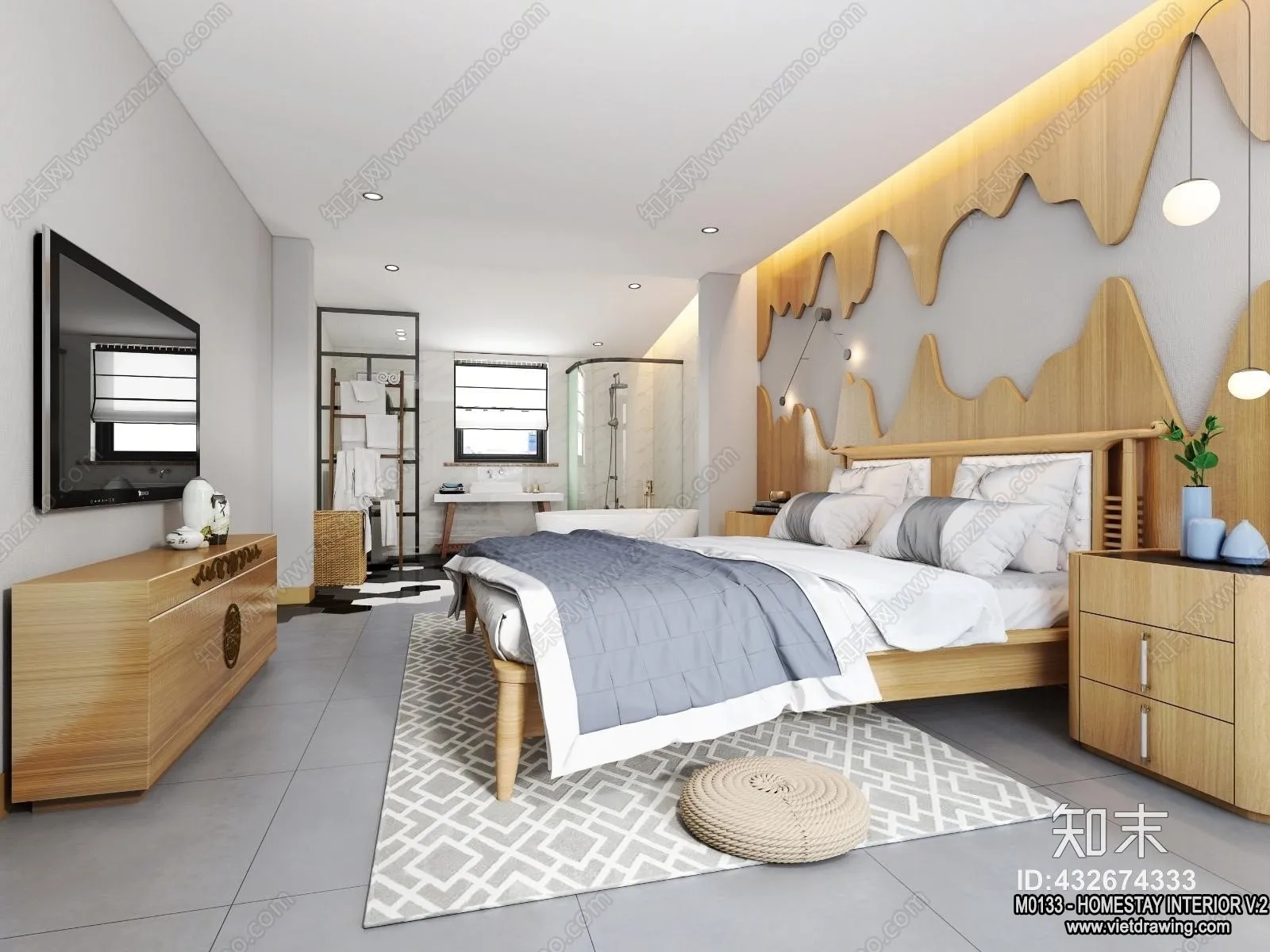 Homestay 3D Interior Scene - 3D Models - 141