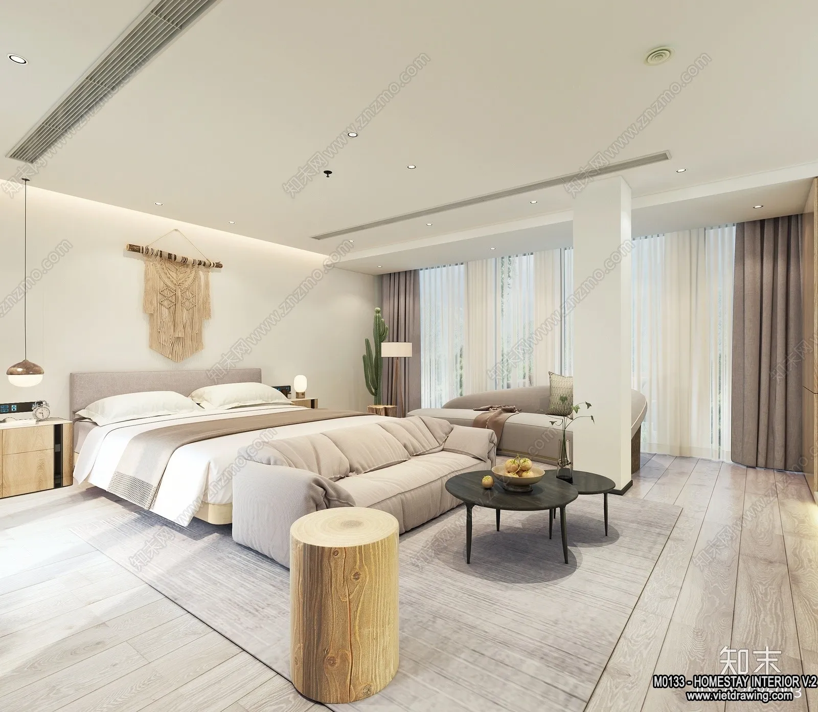 Homestay 3D Interior Scene - 3D Models - 142