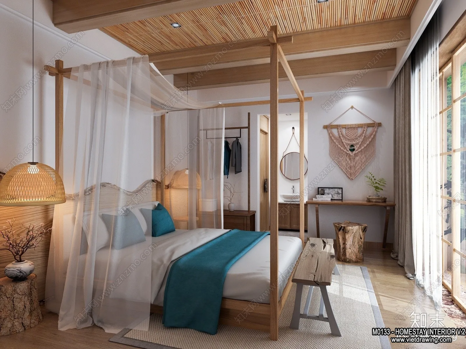 Homestay 3D Interior Scene - 3D Models - 144