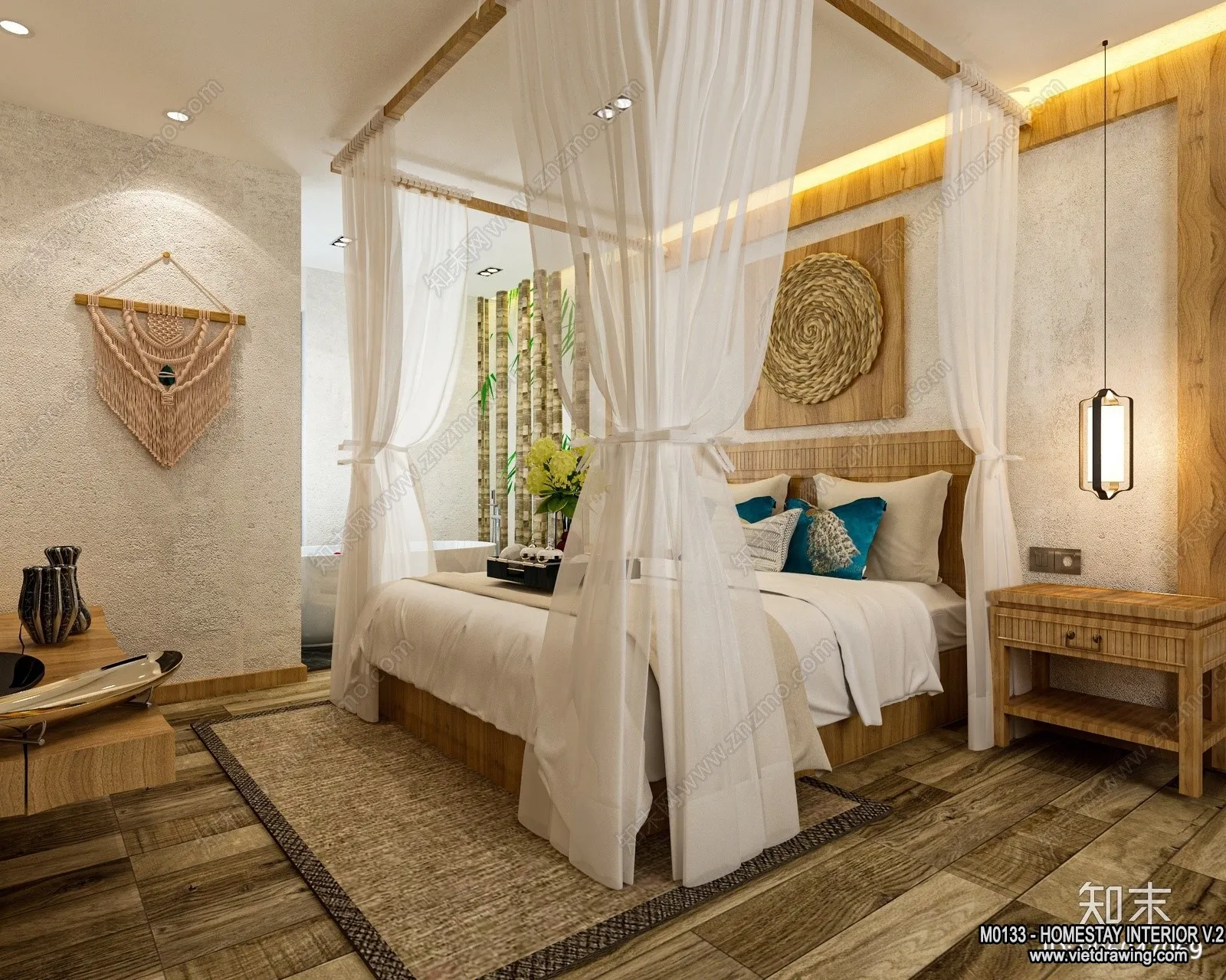 Homestay 3D Interior Scene - 3D Models - 145