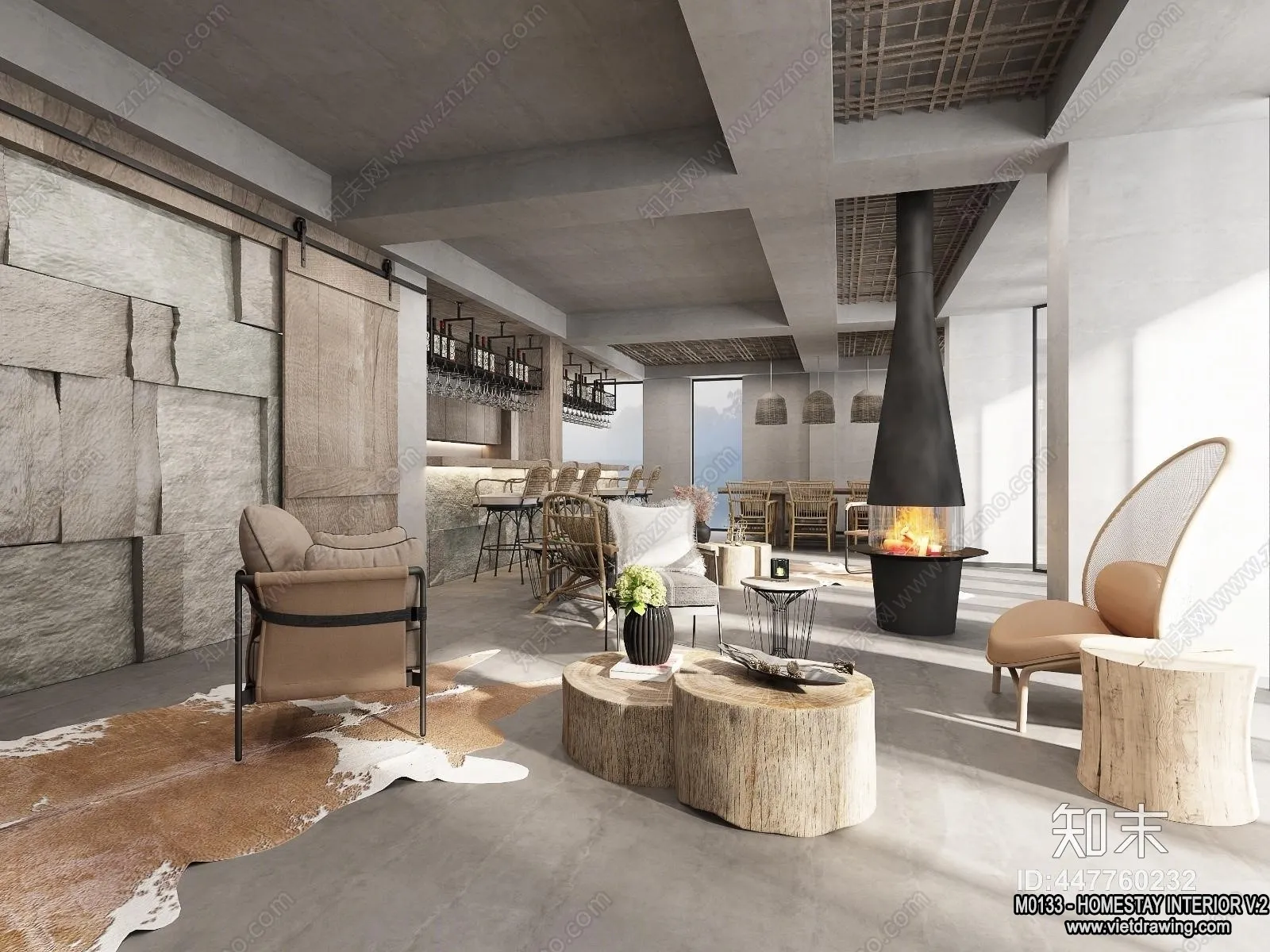 Homestay 3D Interior Scene - 3D Models - 149