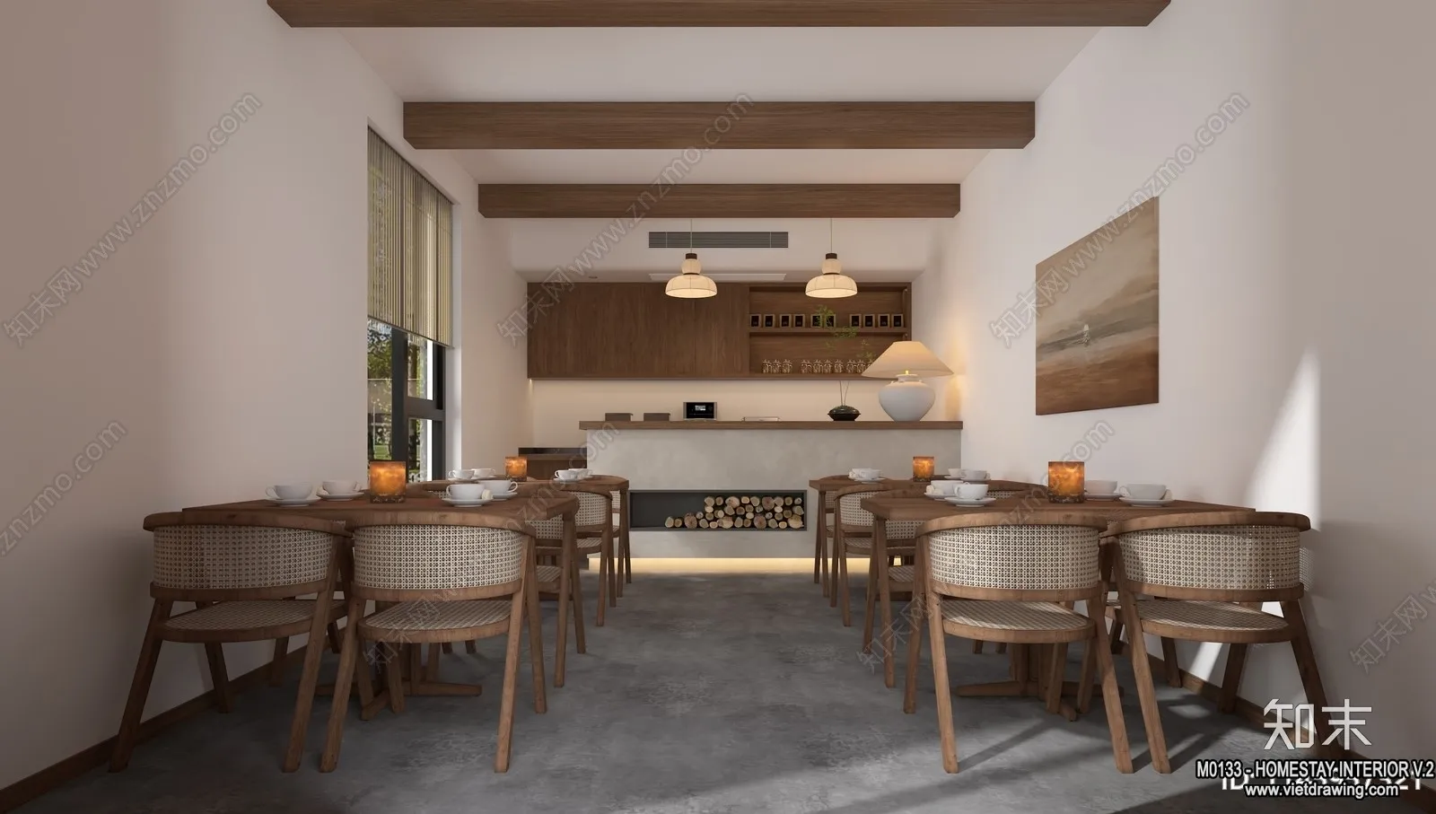 Homestay 3D Interior Scene - 3D Models - 150