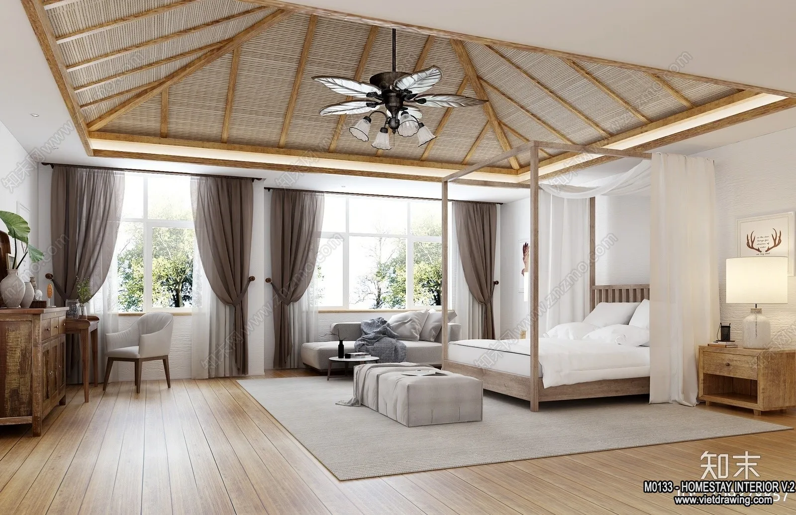 Homestay 3D Interior Scene - 3D Models - 152