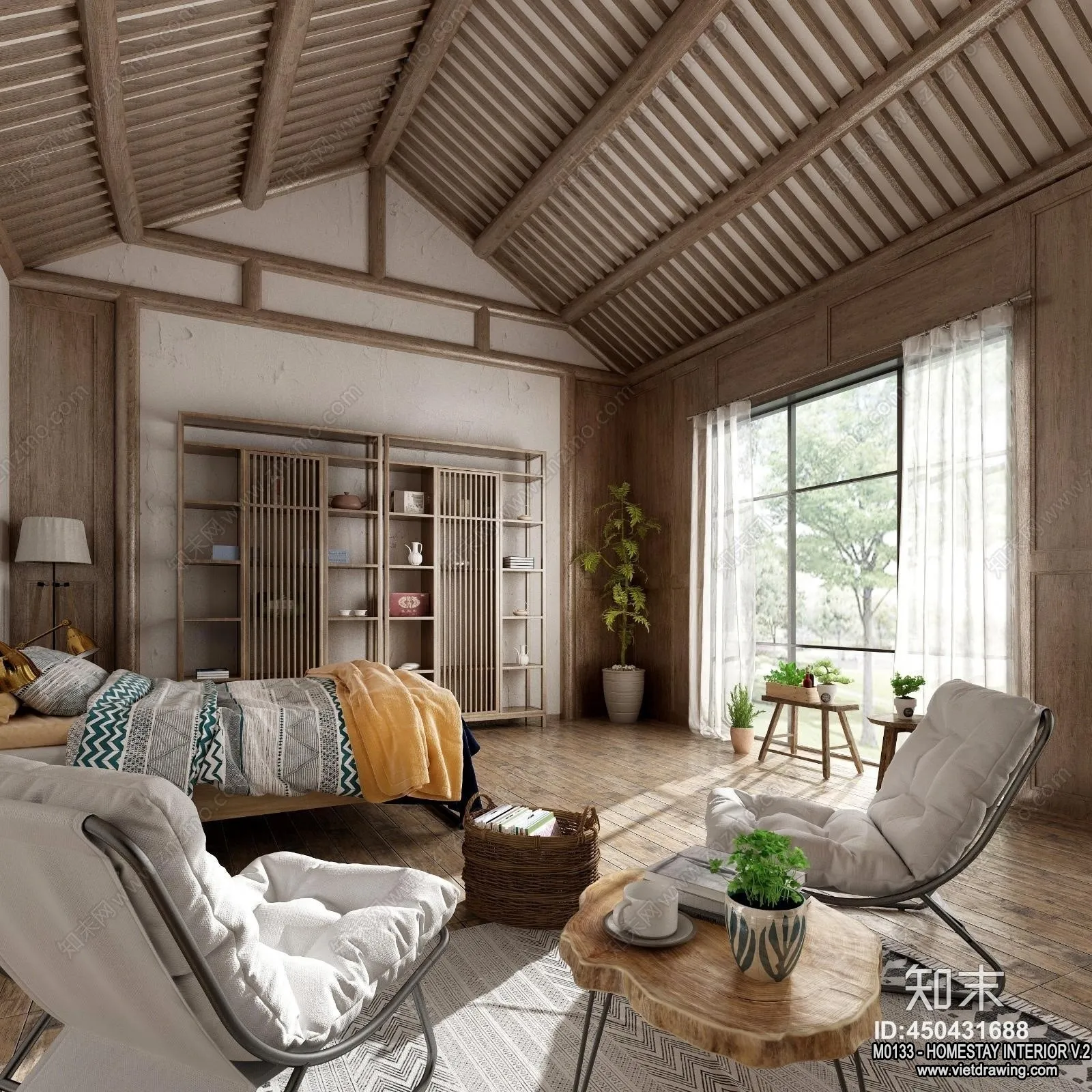 Homestay 3D Interior Scene - 3D Models - 154