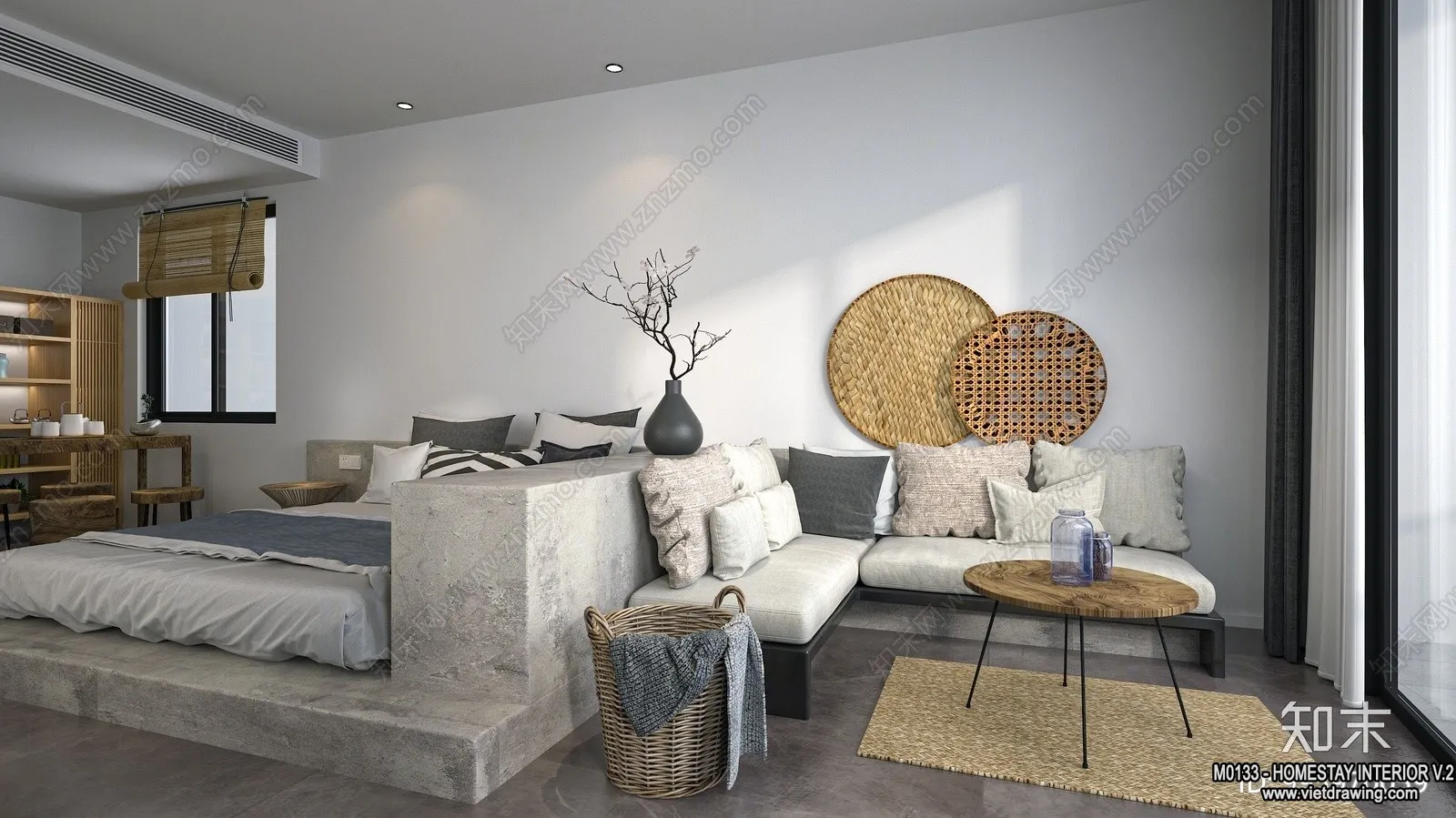 Homestay 3D Interior Scene - 3D Models - 156