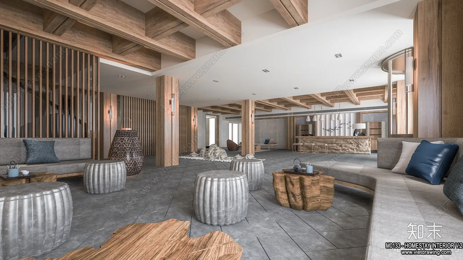 Homestay 3D Interior Scene - 3D Models - 162