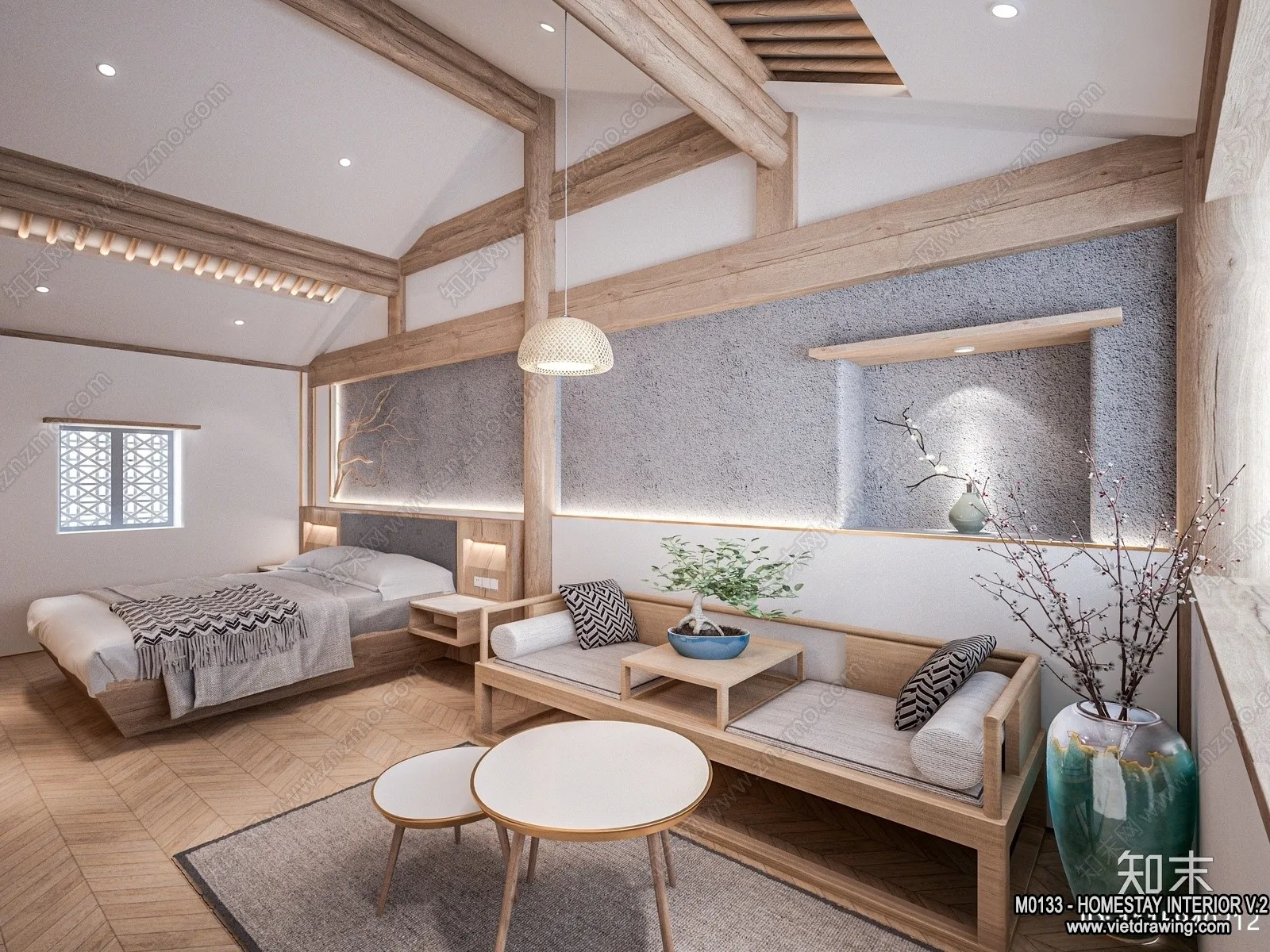 Homestay 3D Interior Scene - 3D Models - 165