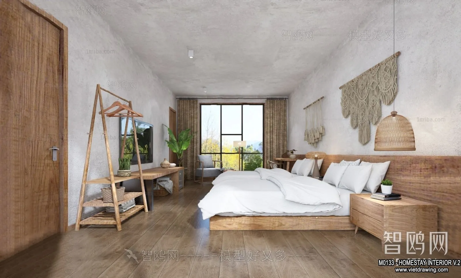 Homestay 3D Interior Scene - 3D Models - 167