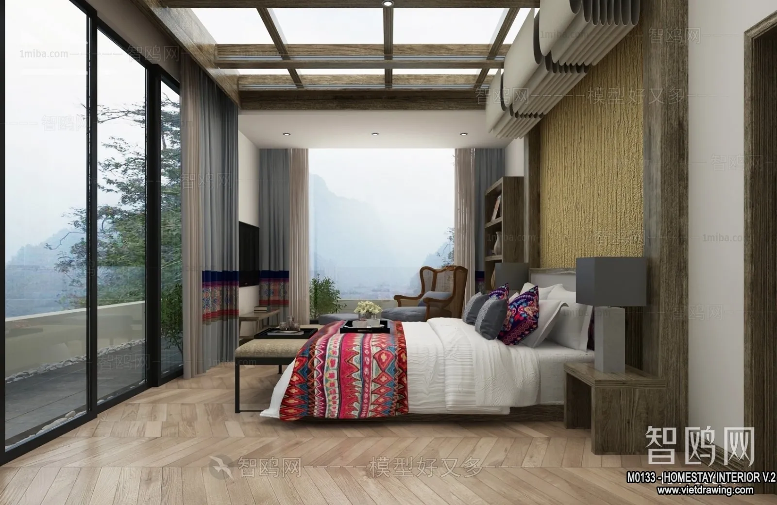 Homestay 3D Interior Scene - 3D Models - 168