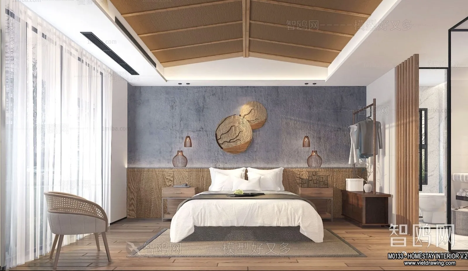 Homestay 3D Interior Scene - 3D Models - 176