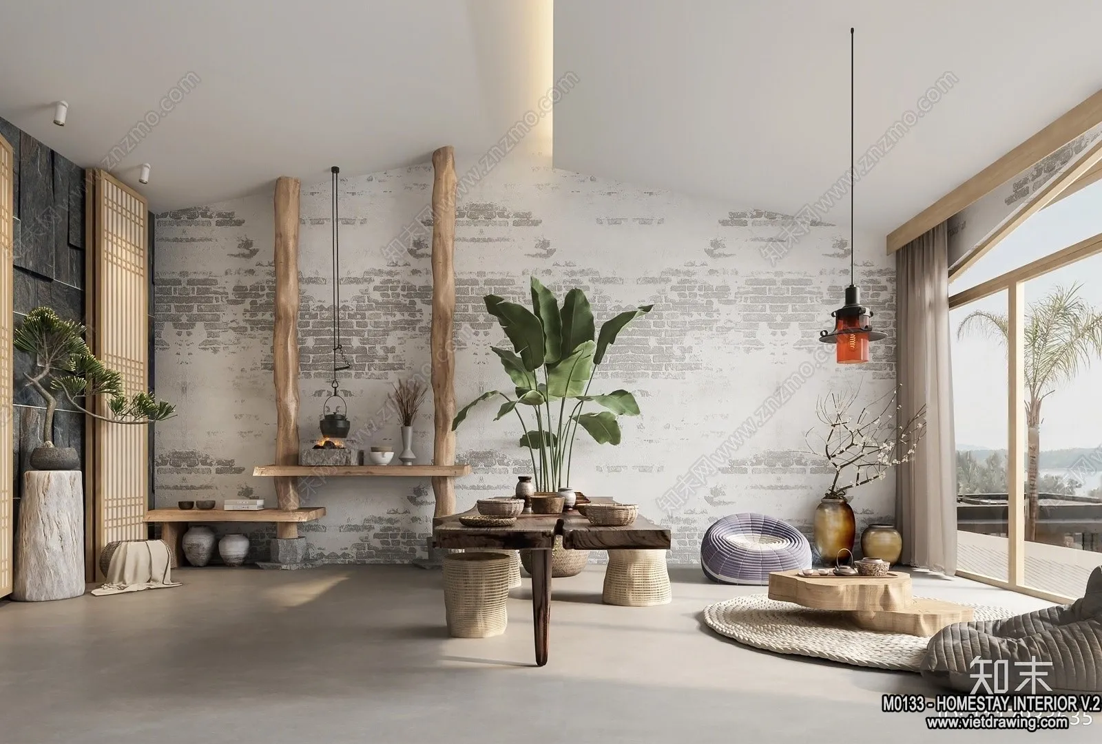 Homestay 3D Interior Scene - 3D Models - 179