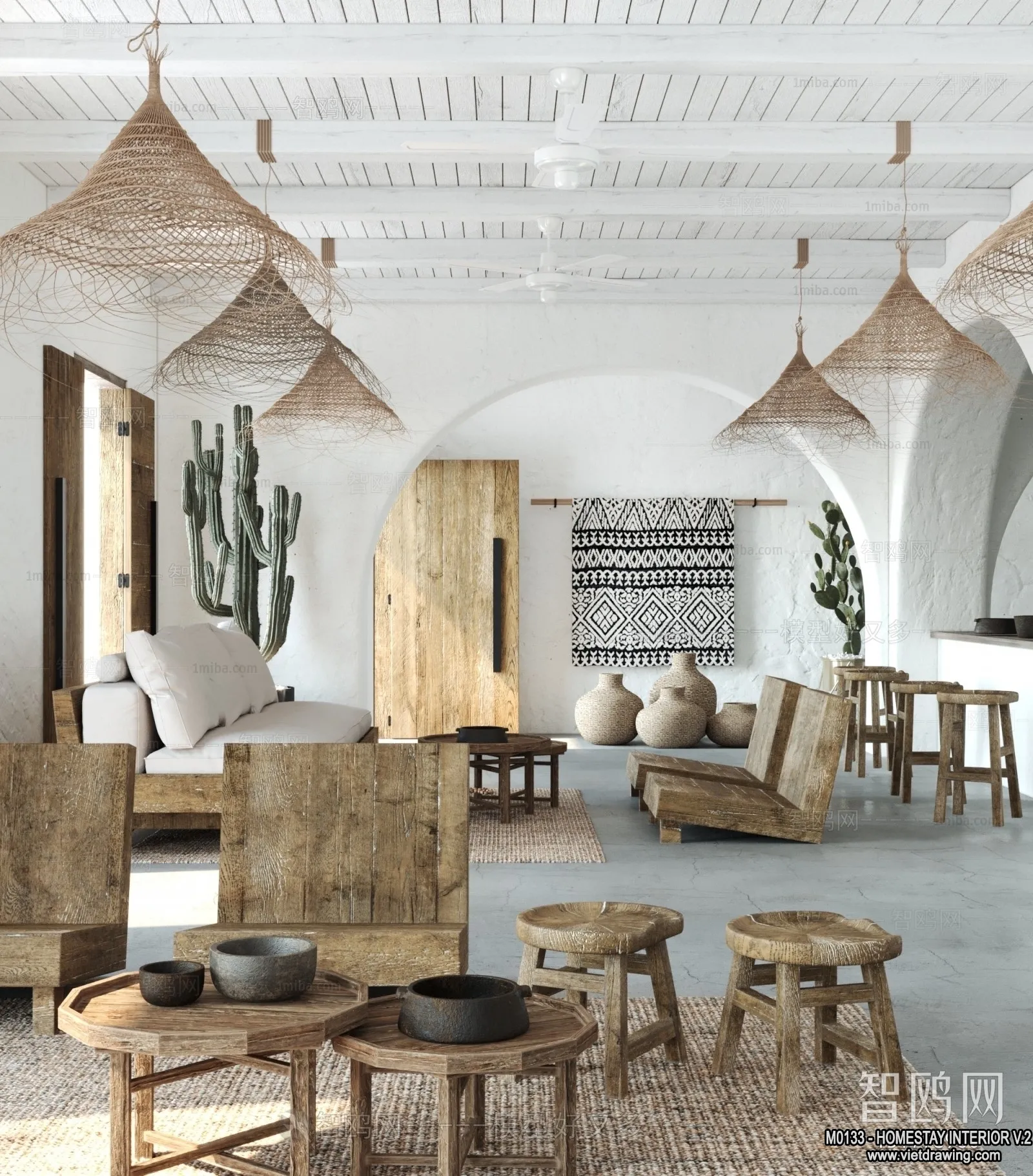 Homestay 3D Interior Scene - 3D Models - 181