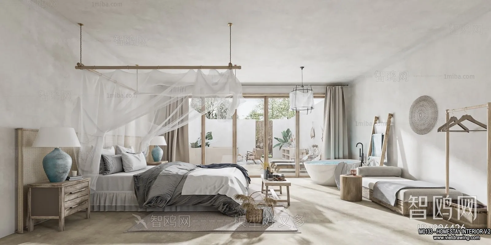 Homestay 3D Interior Scene - 3D Models - 184