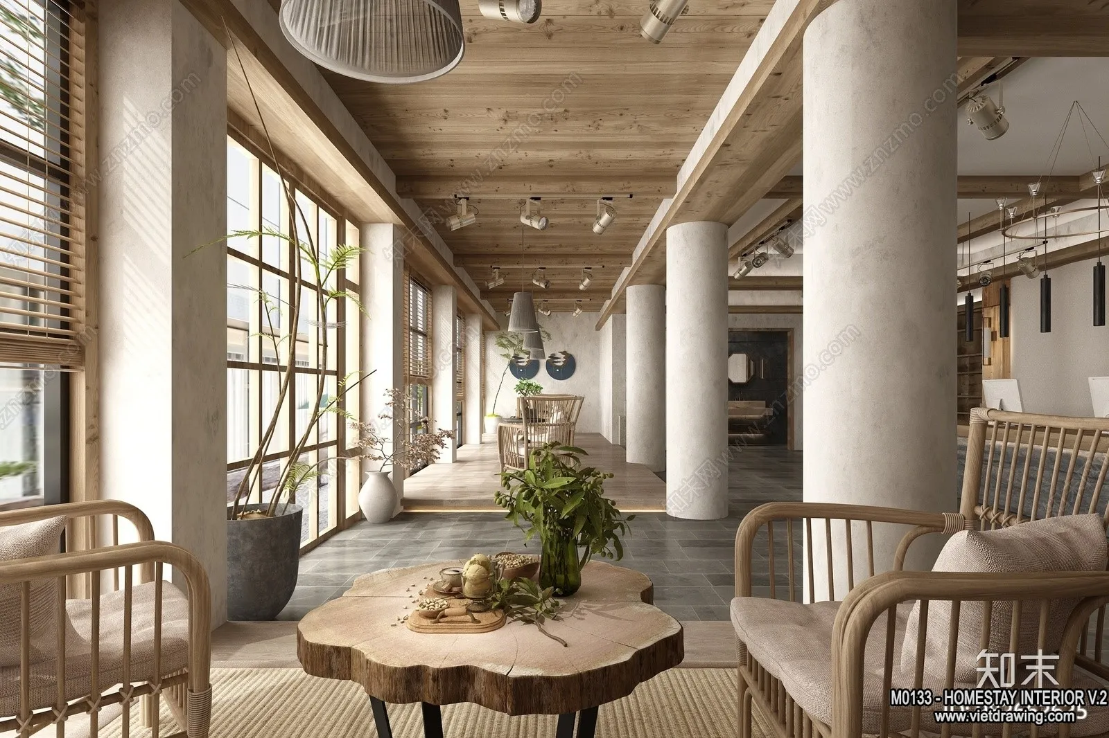 Homestay 3D Interior Scene - 3D Models - 188