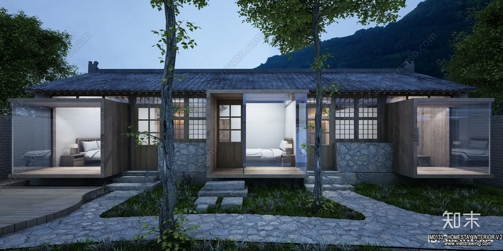 Homestay 3D Interior Scene - 3D Models - 190