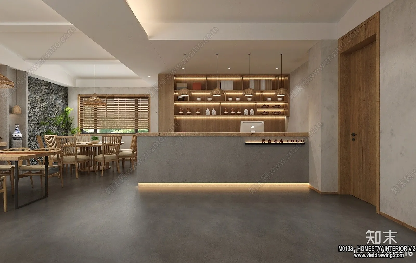 Homestay 3D Interior Scene - 3D Models - 194