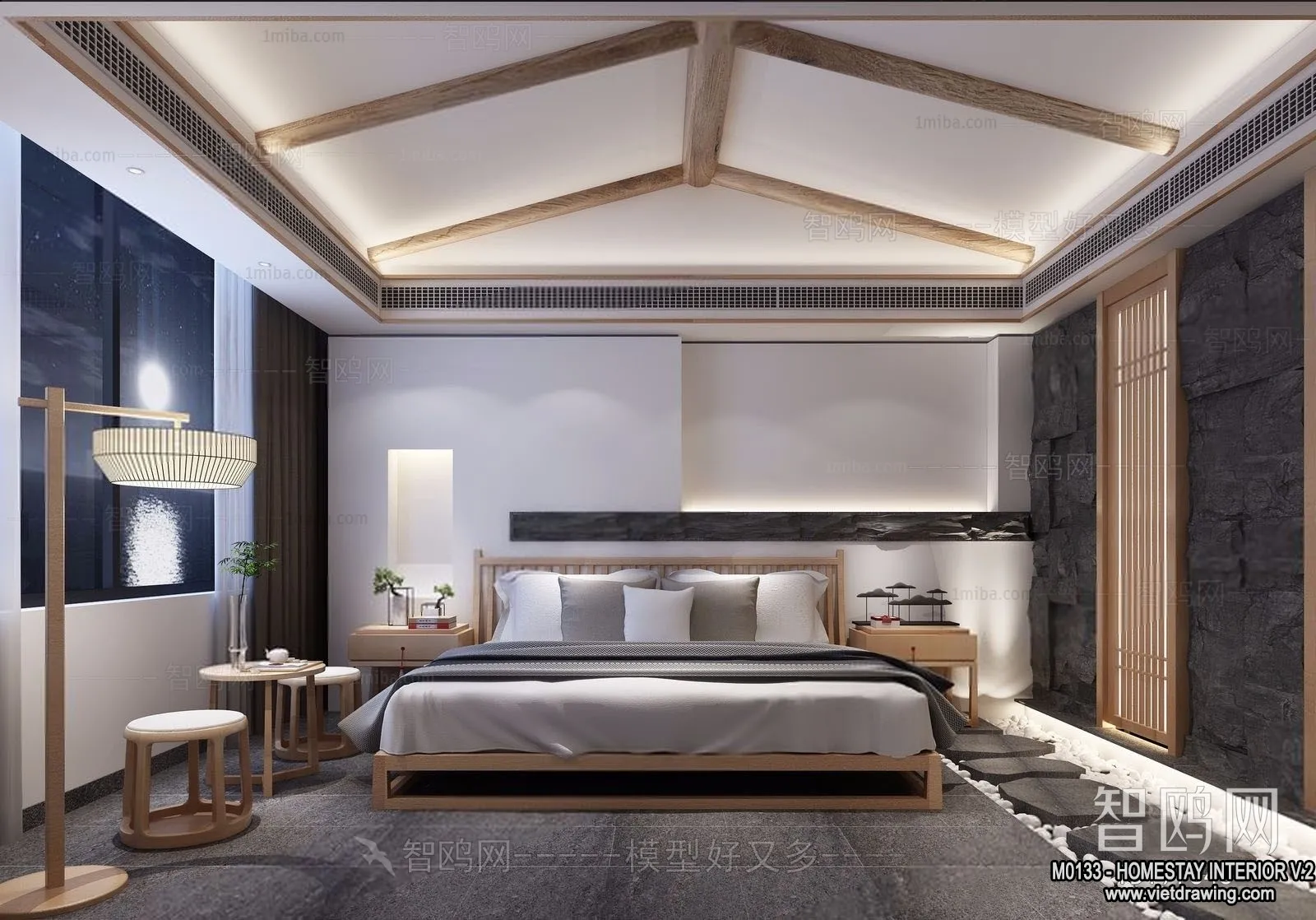 Homestay 3D Interior Scene - 3D Models - 196