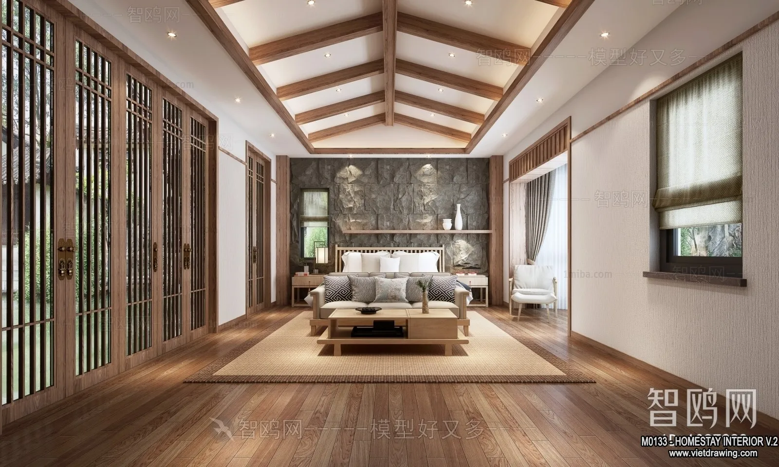 Homestay 3D Interior Scene - 3D Models - 198