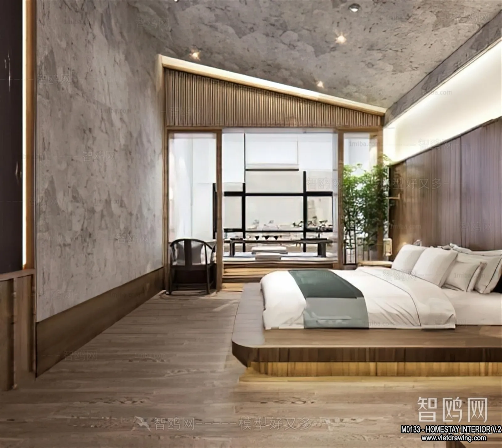 Homestay 3D Interior Scene - 3D Models - 199