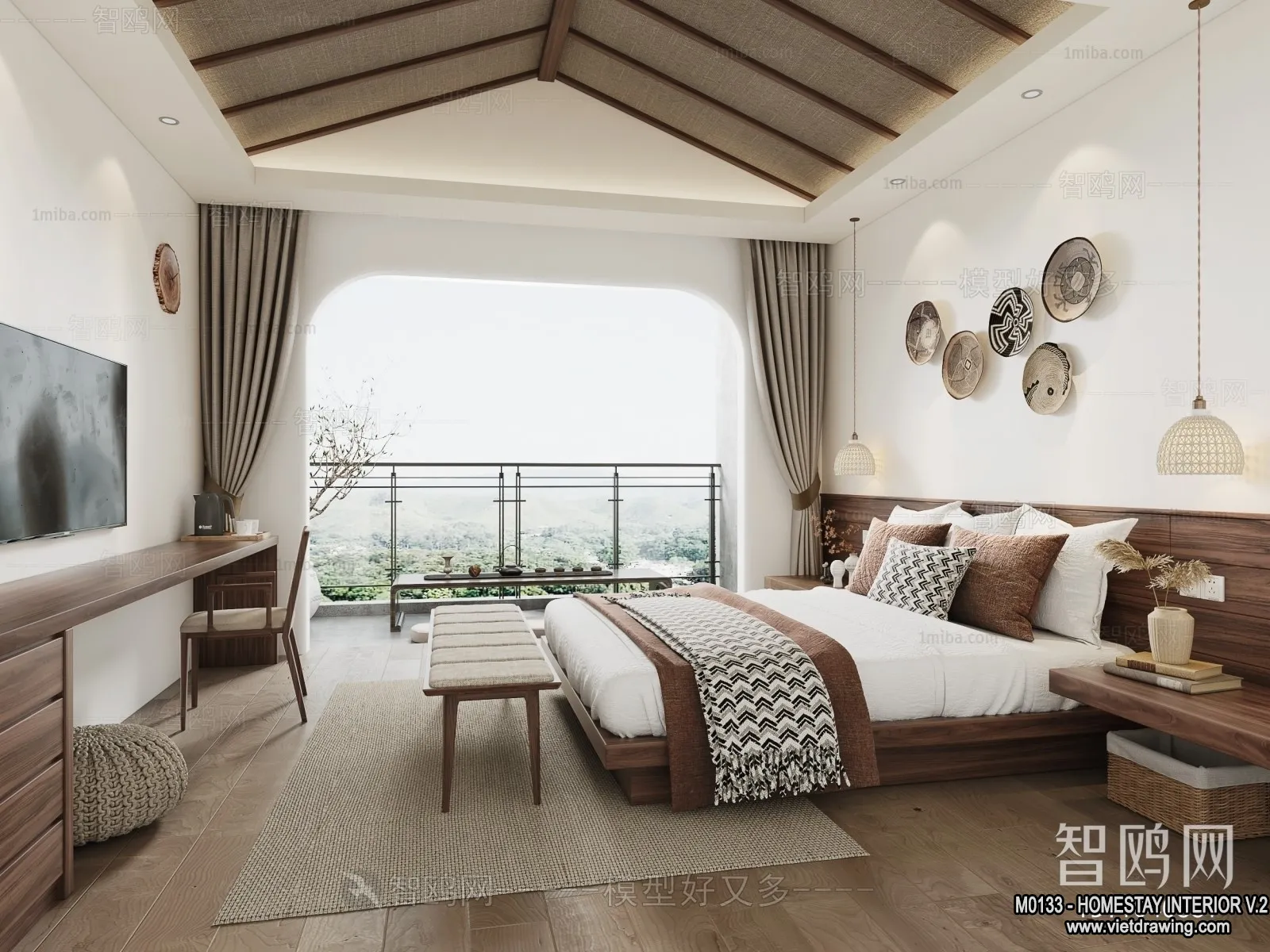 Homestay 3D Interior Scene - 3D Models - 200