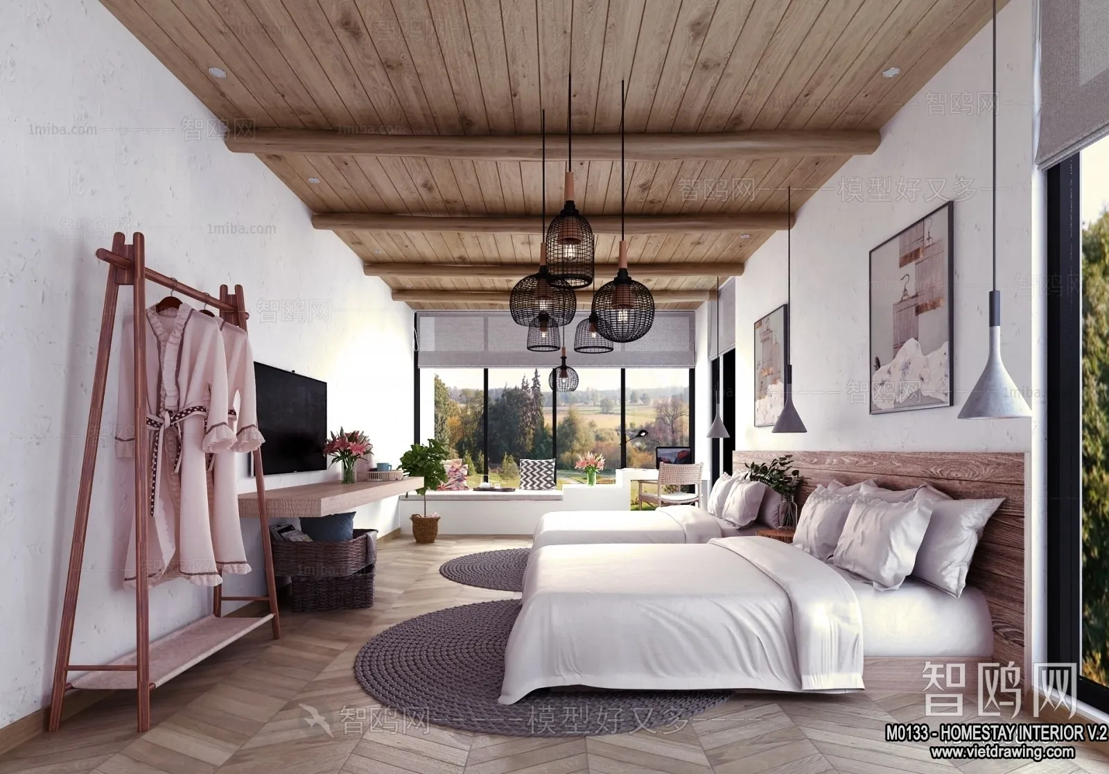 Homestay 3D Interior Scene - 3D Models - 202