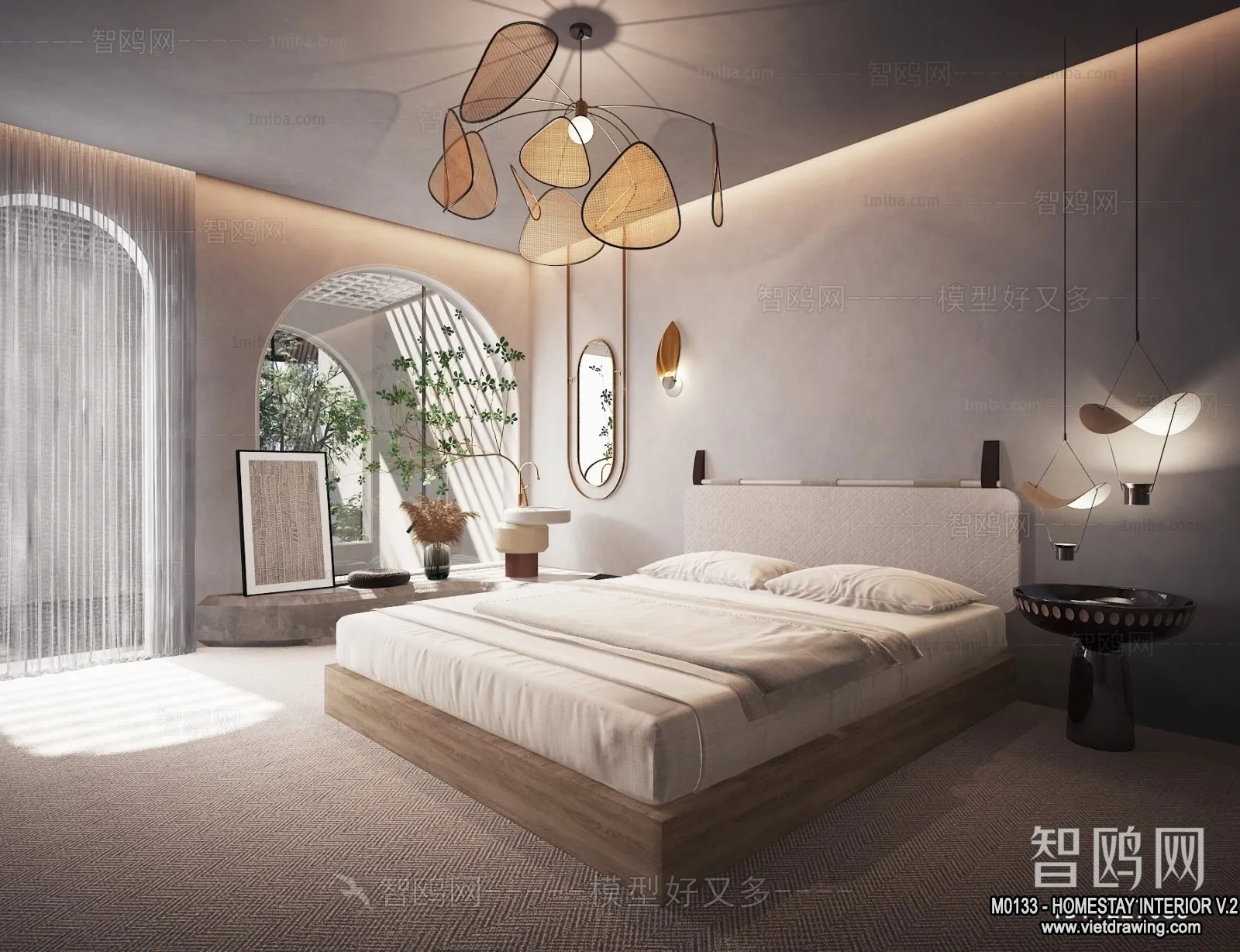 Homestay 3D Interior Scene - 3D Models - 207