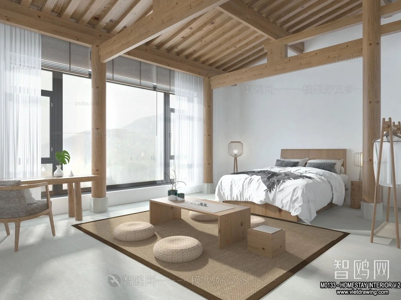 Homestay 3D Interior Scene - 3D Models - 212