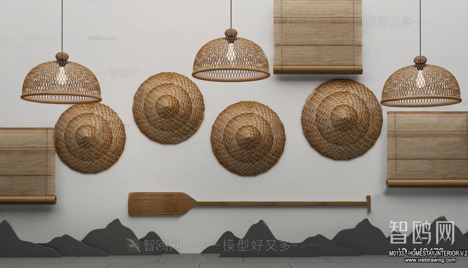 Homestay 3D Interior Scene - 3D Models - 215