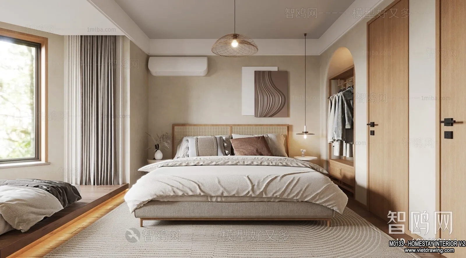 Homestay 3D Interior Scene - 3D Models - 216