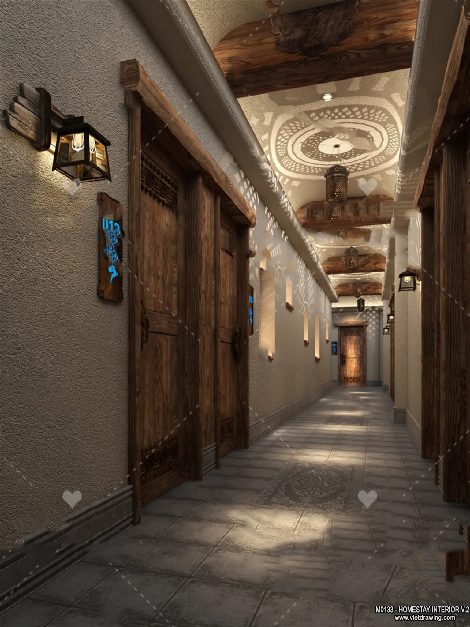 Homestay 3D Interior Scene - 3D Models - 220