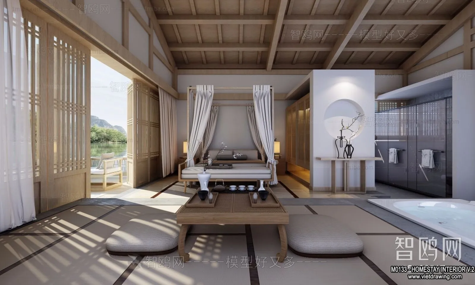 Homestay 3D Interior Scene - 3D Models - 231