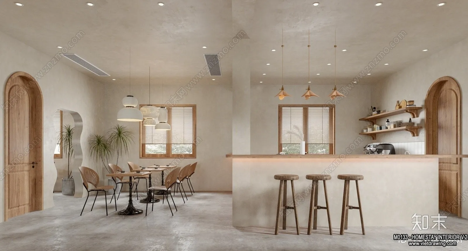 Homestay 3D Interior Scene - 3D Models - 238