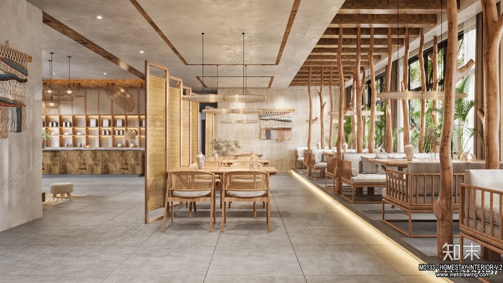 Homestay 3D Interior Scene - 3D Models - 239