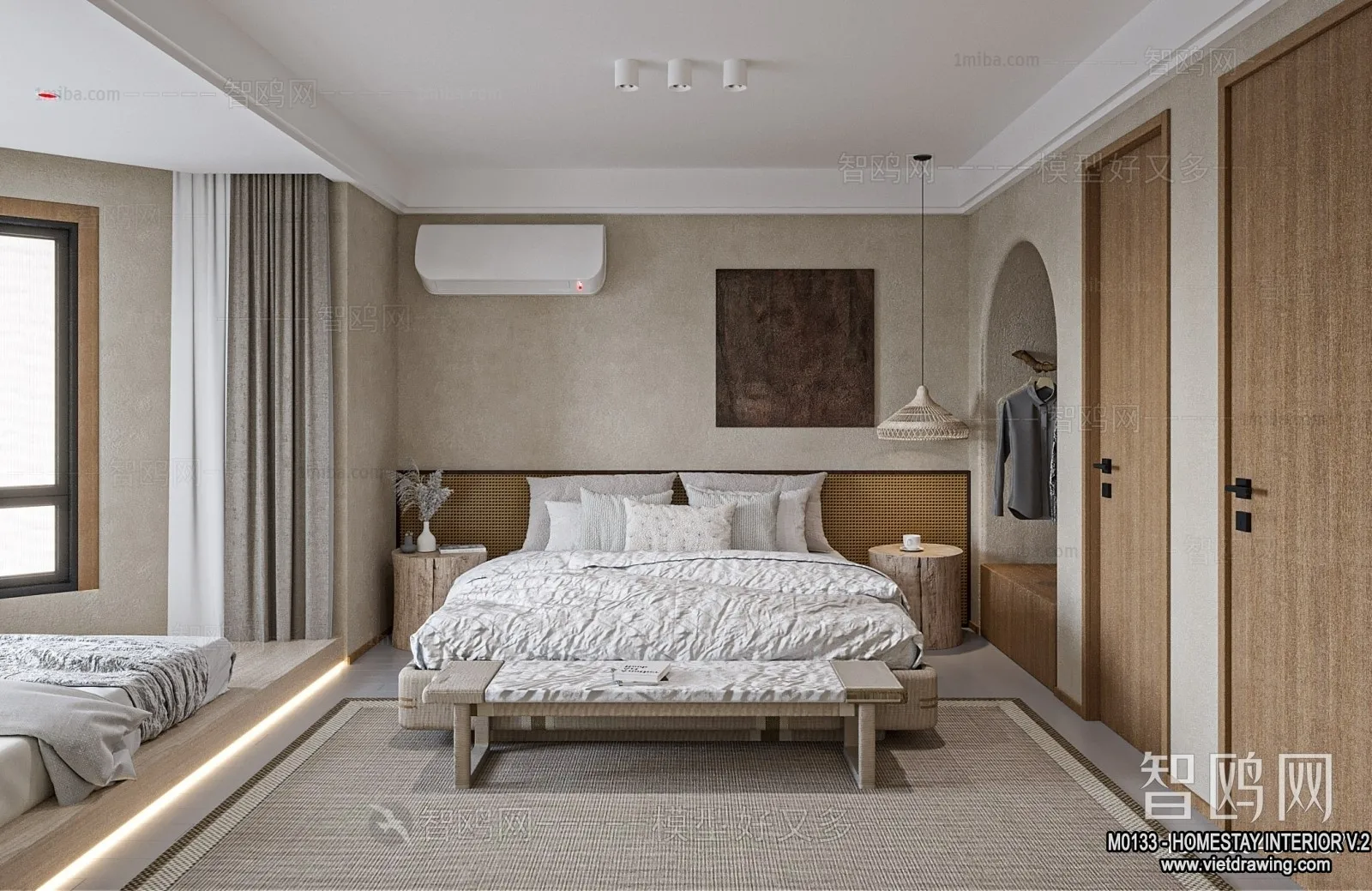 Homestay 3D Interior Scene - 3D Models - 241