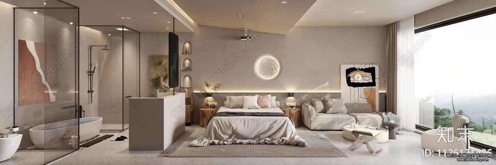 Homestay 3D Interior Scene - 3D Models - 243