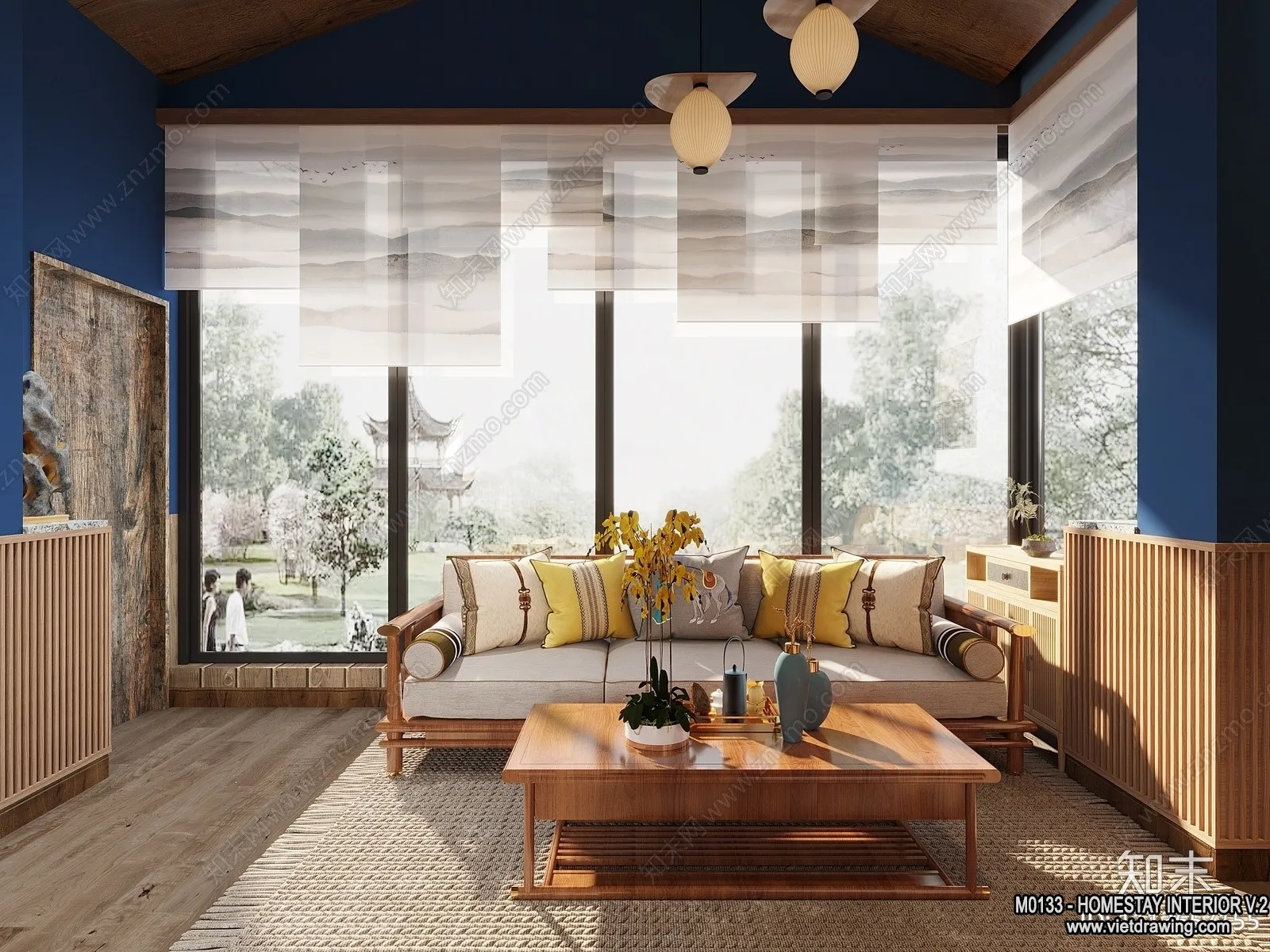 Homestay 3D Interior Scene - 3D Models - 244