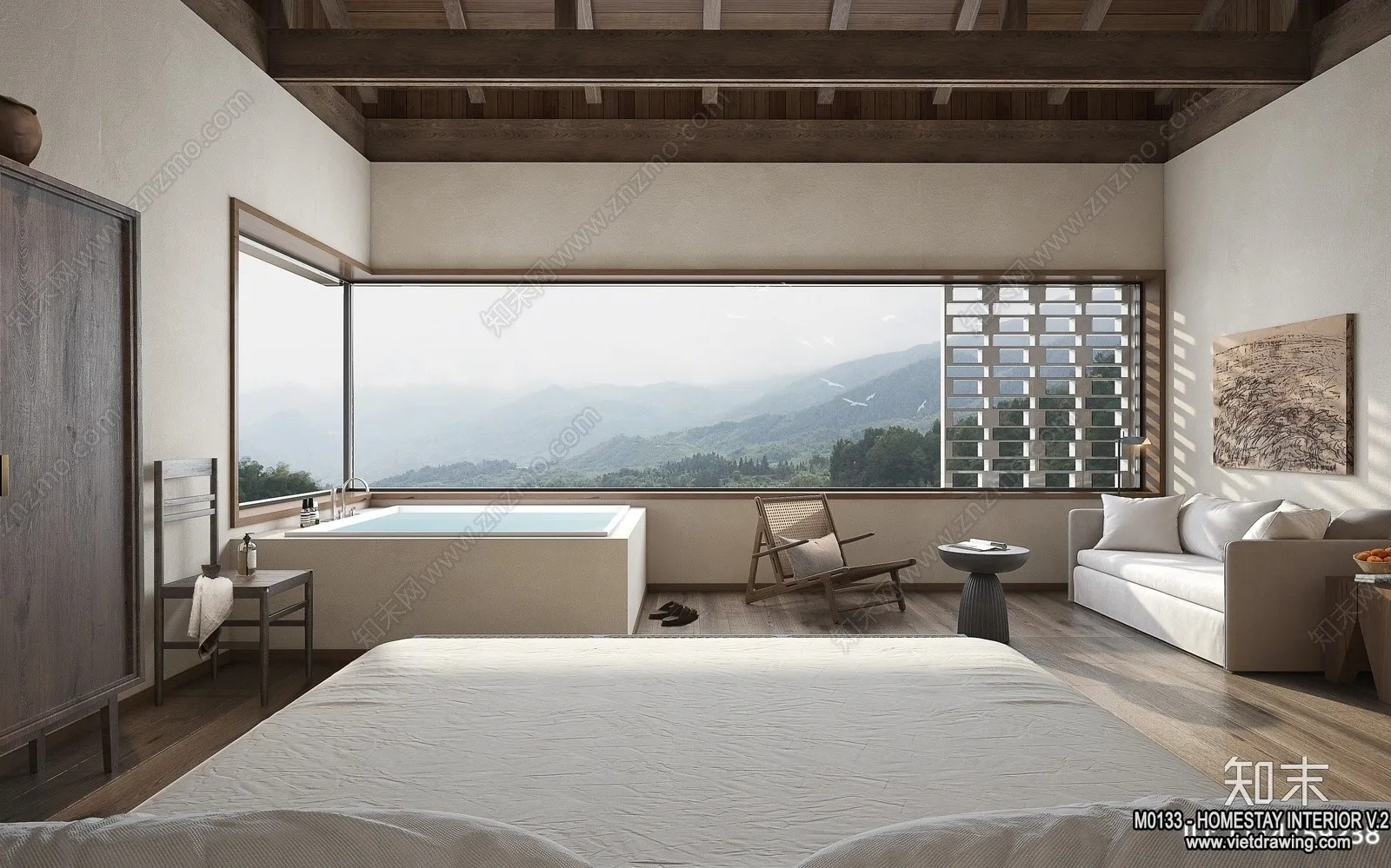 Homestay 3D Interior Scene - 3D Models - 248