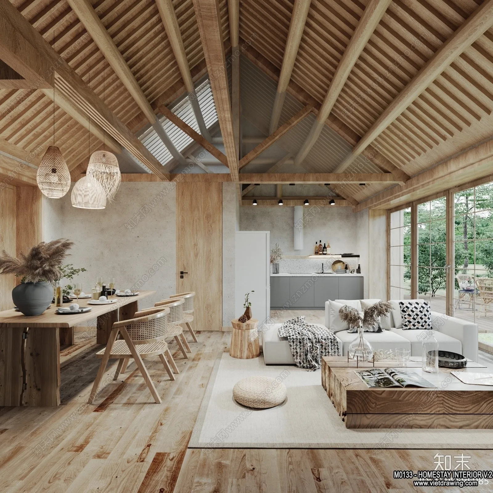 Homestay 3D Interior Scene - 3D Models - 251